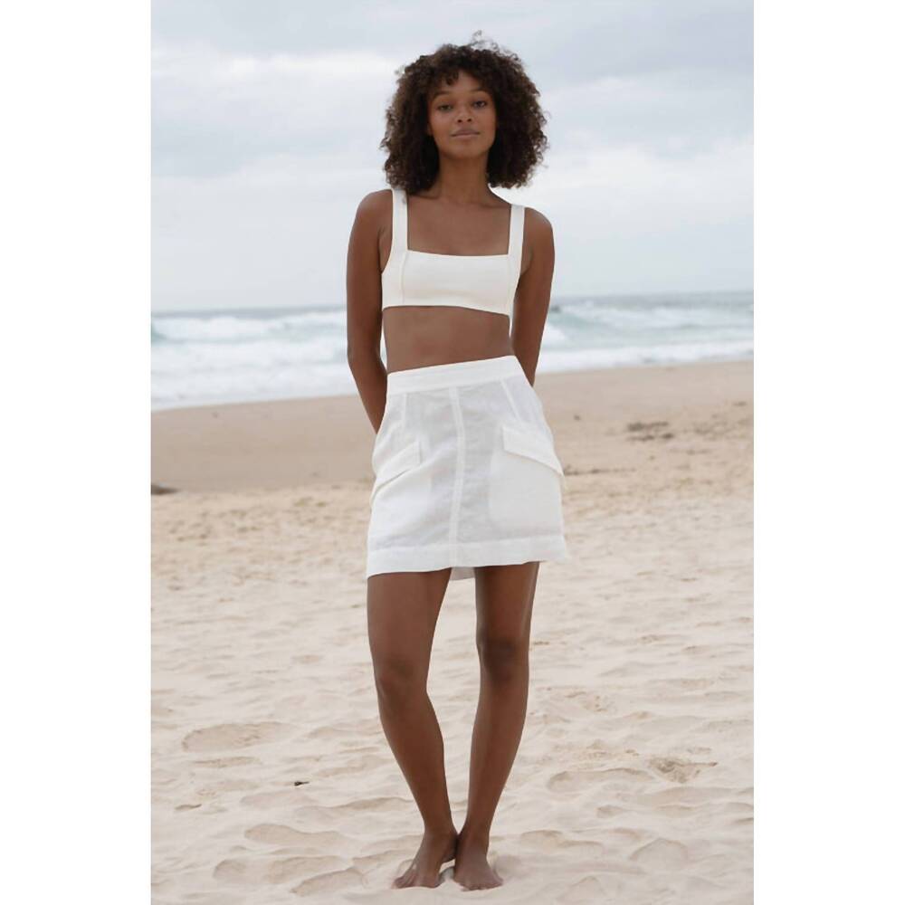 NEW LILLY PILLY ilaria linen skirt in ivory